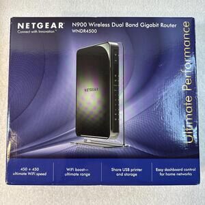 Netgear N900 Wireless Dual Band Gigabit Router WNDR4500 EUC Tested Works
